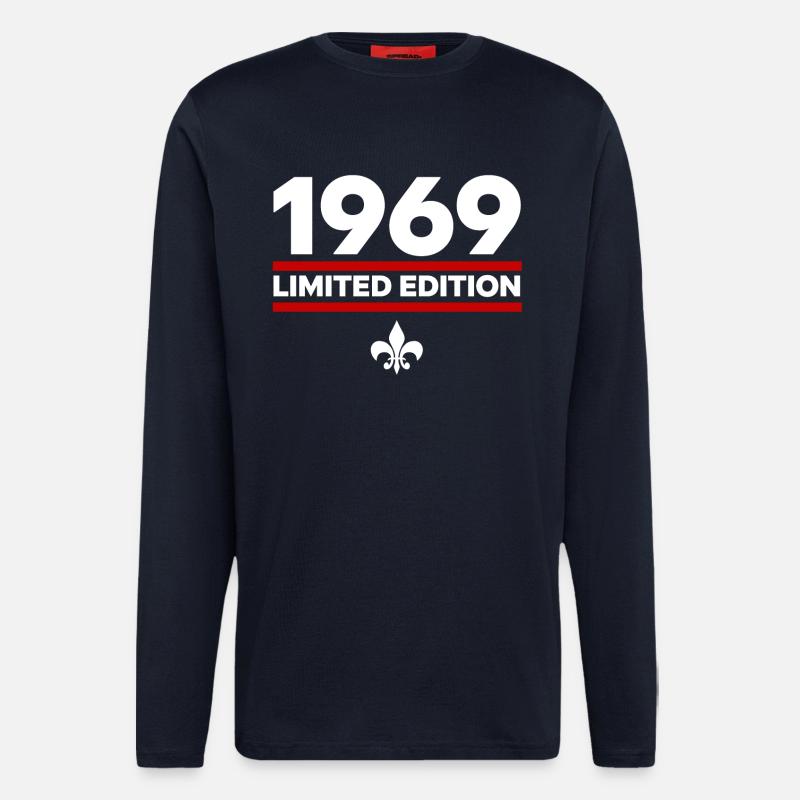 Édition limitée de 1969 - Manches longues bio décontracté fabriqué en UE - DARK NAVY