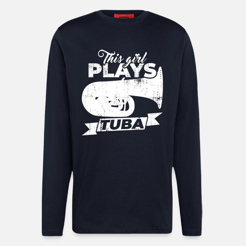 Tuba Mädchen - Langarmshirt - made by SPREAD  - DARK NAVY