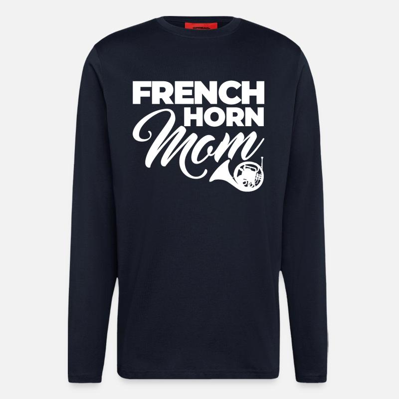 Mère Cor Français - Manches longues bio décontracté fabriqué en UE - DARK NAVY