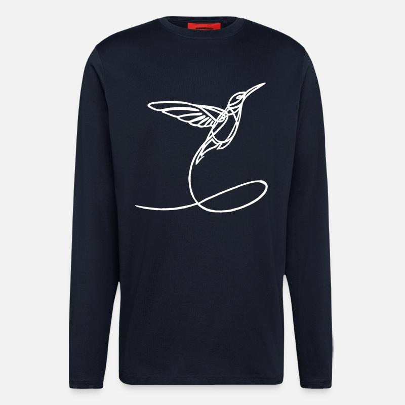 Seltsamer weißer Vogel - Langarmshirt - made by SPREAD  - DARK NAVY