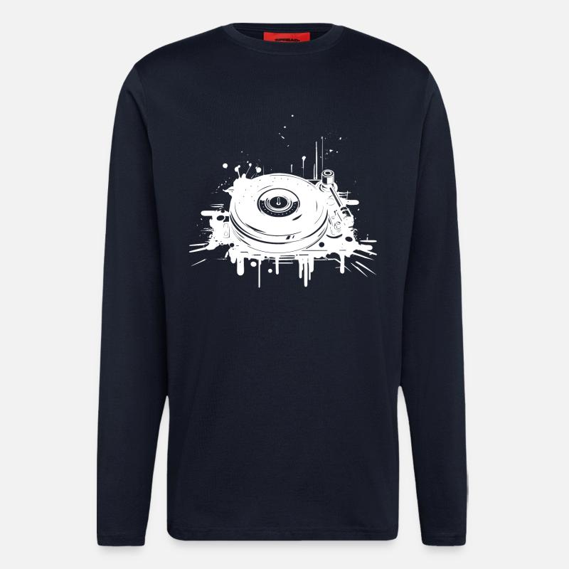 DJ Turntable - Longsleeve - made by SPREAD  - DARK NAVY