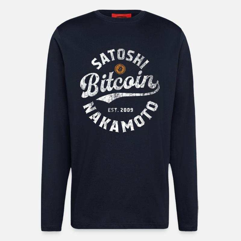 Bitcoin - We love Crypto - Longsleeve - made by SPREAD  - DARK NAVY