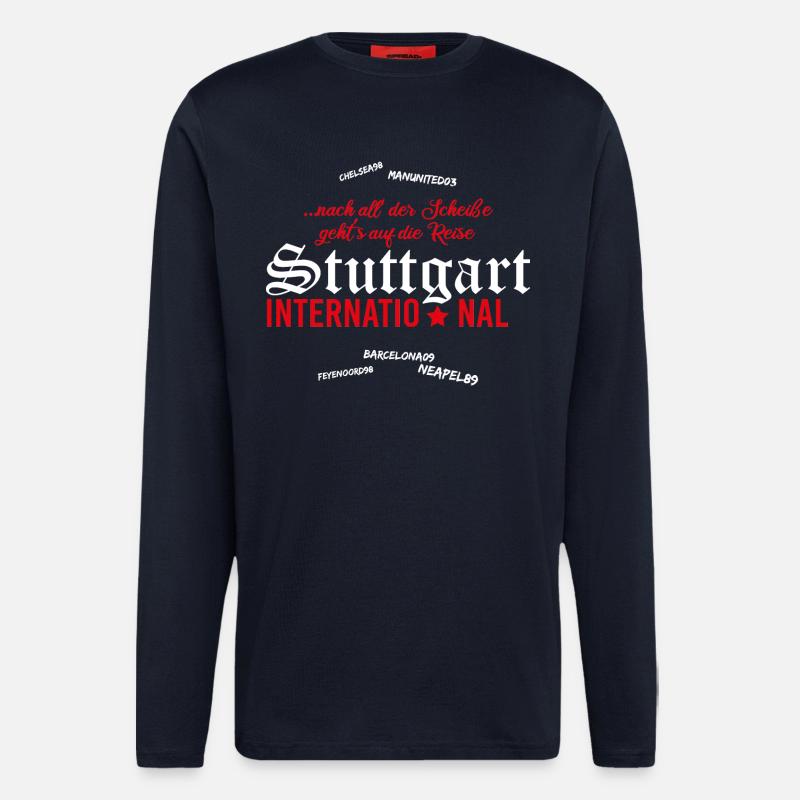 Fußball Stuttgart International - Langarmshirt - made by SPREAD - DARK NAVY
