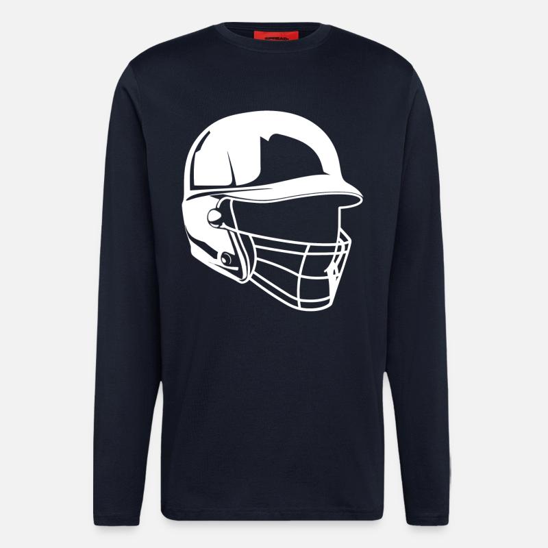 Baseball Helm Zeichnung - Langarmshirt - made by SPREAD  - DARK NAVY