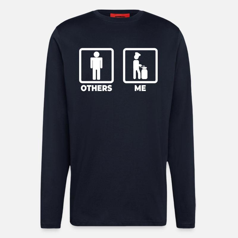 Figurine de chef bâton - Manches longues bio décontracté fabriqué en UE - DARK NAVY