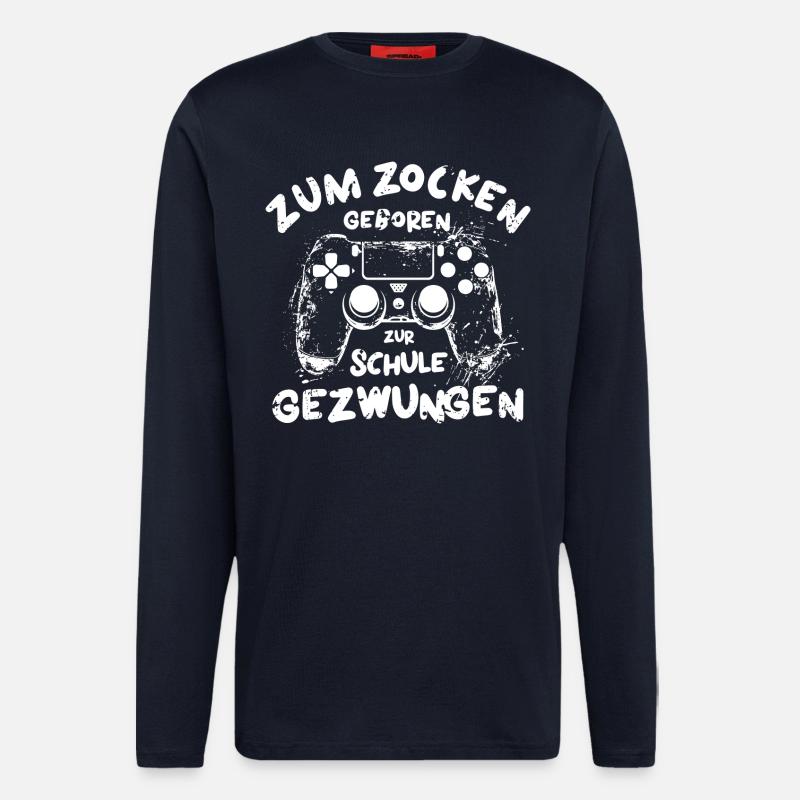 Computerfreak Zocker Gamershirt Hacker - Langarmshirt - made by SPREAD  - DARK NAVY