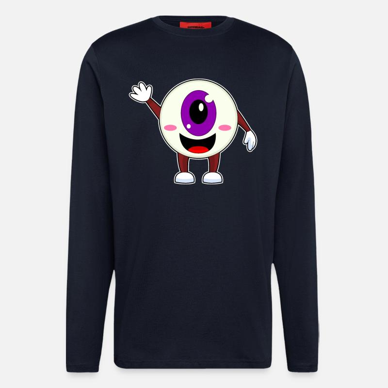 Augapfel Halloween - Langarmshirt - made by SPREAD - DARK NAVY