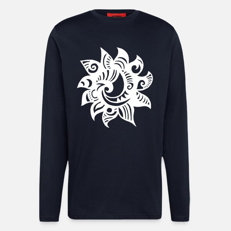 Seltsame weiße Sonne - Langarmshirt - made by SPREAD - DARK NAVY