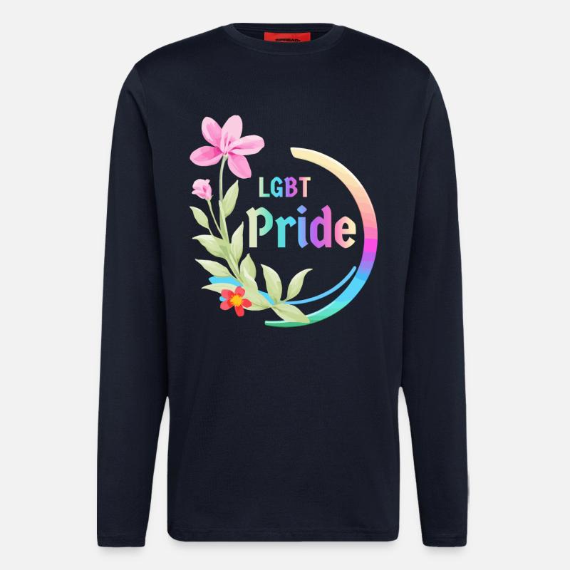 LGBT Stolz - Langarmshirt - made by SPREAD  - DARK NAVY