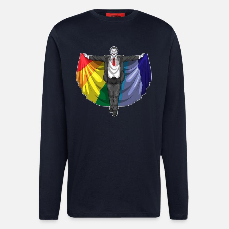 Vampire Halloween Rainbow - Longsleeve - made by SPREAD - DARK NAVY