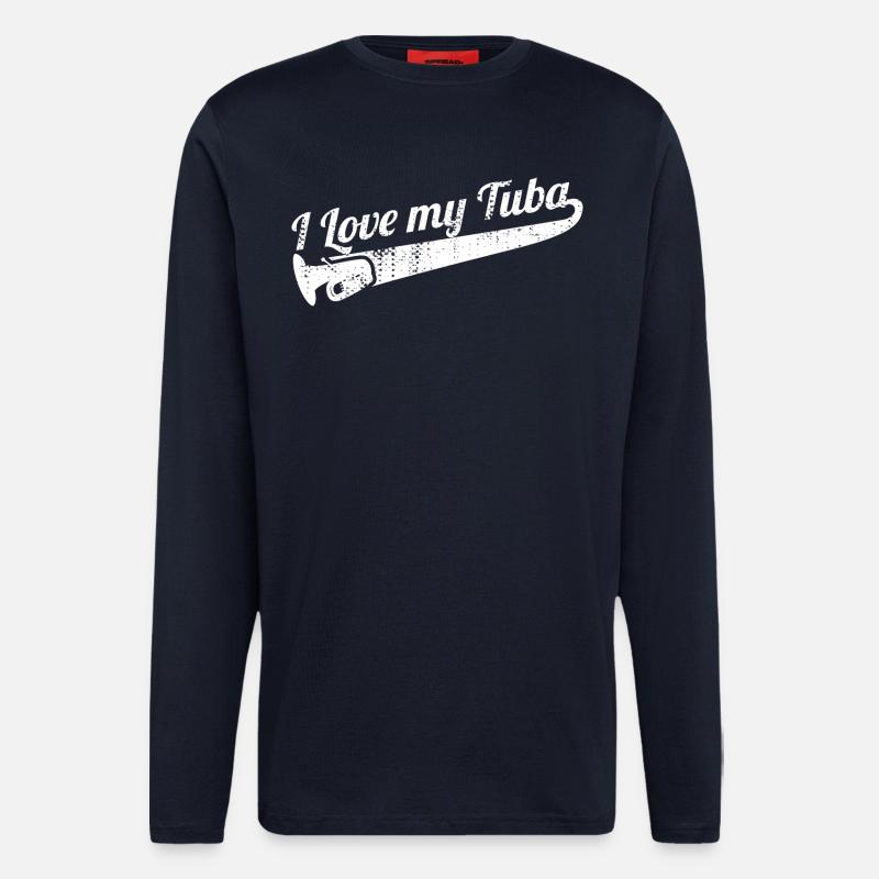 I love my tuba - Longsleeve - made by SPREAD  - DARK NAVY