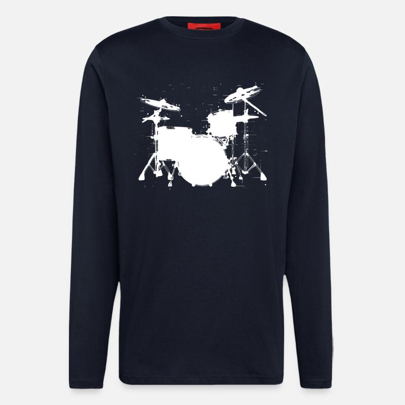 Trapset Drawing - Longsleeve - made by SPREAD  - DARK NAVY
