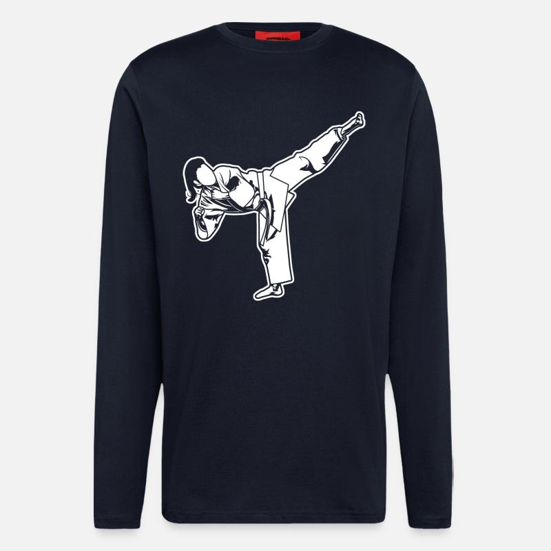 Weibliche Karateka - Langarmshirt - made by SPREAD  - DARK NAVY