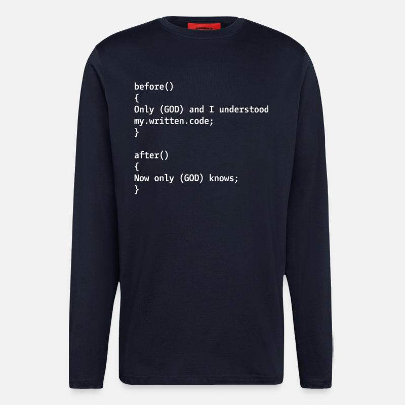 Programmierer Witz - Langarmshirt - made by SPREAD  - DARK NAVY