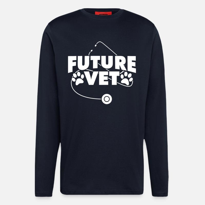 Veterinärstudent - Langarmshirt - made by SPREAD - DARK NAVY