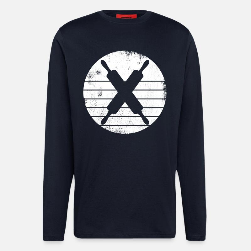 Rolling pin - Longsleeve - made by SPREAD  - DARK NAVY