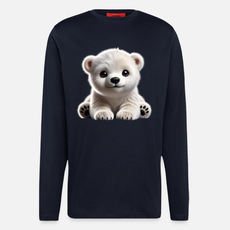 Niedliches Eisbärenjunges-Design - Langarmshirt - made by SPREAD  - DARK NAVY
