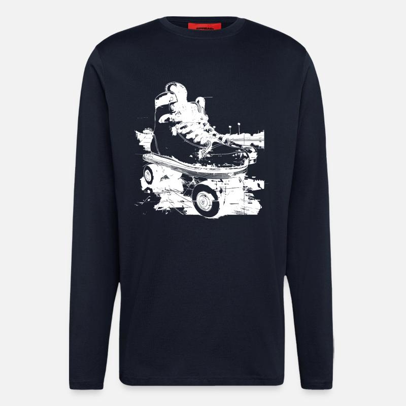 Rollerskates Grafik - Langarmshirt - made by SPREAD  - DARK NAVY