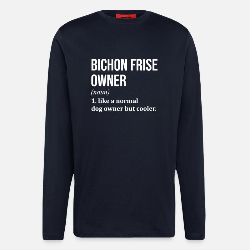 Bichon Frise - Longsleeve - made by SPREAD  - DARK NAVY