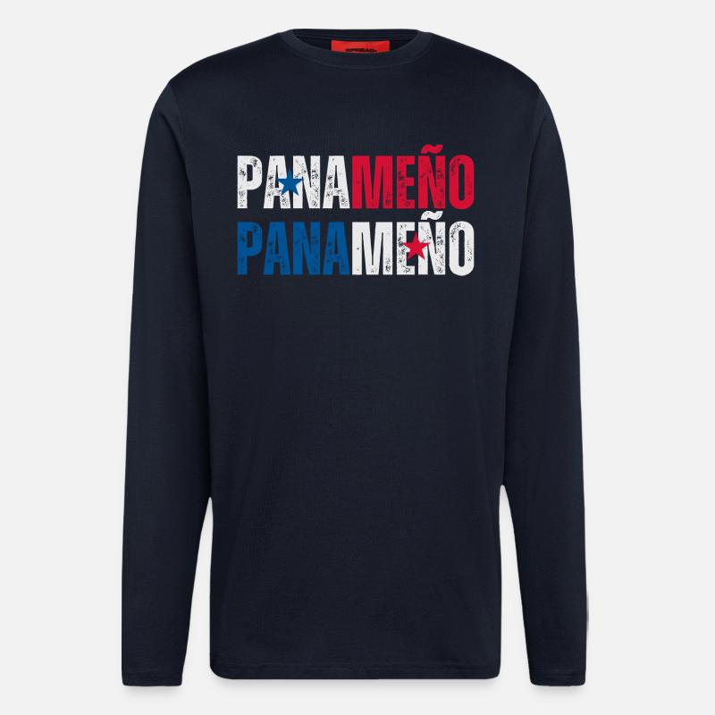 Panamanian flag, Panamanian pride - Longsleeve - made by SPREAD  - DARK NAVY