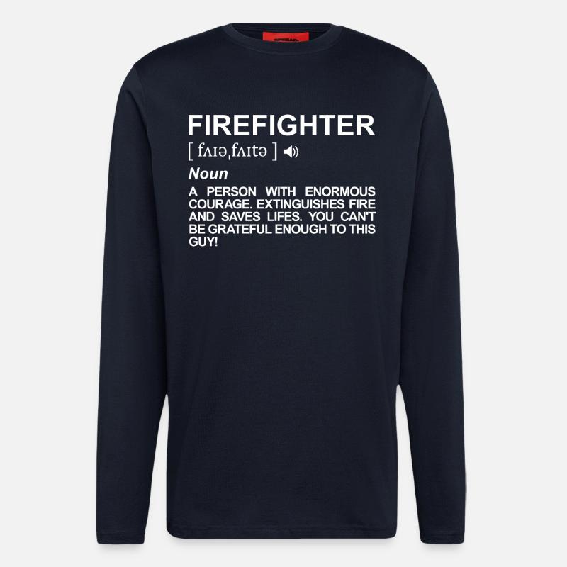 Feuerwehrmann Definition - Langarmshirt - made by SPREAD  - DARK NAVY