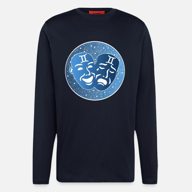 Zwillinge Sternzeichen - Langarmshirt - made by SPREAD  - DARK NAVY
