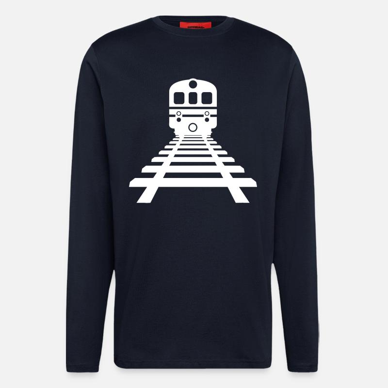 Railway Drawing - Longsleeve - made by SPREAD  - DARK NAVY