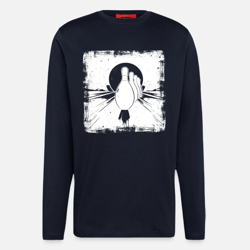 Bowling Pins - Langarmshirt - made by SPREAD  - DARK NAVY