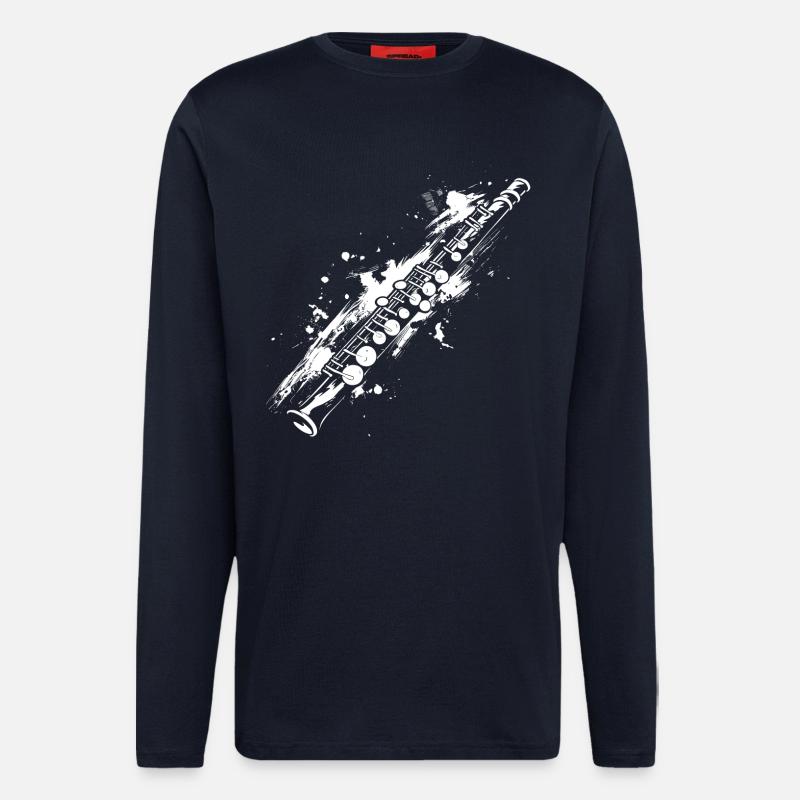 Flöte - Langarmshirt - made by SPREAD  - DARK NAVY