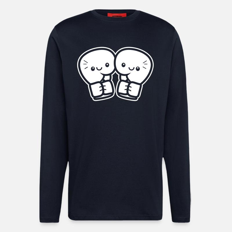 Lustige Boxhandschuhe - Langarmshirt - made by SPREAD  - DARK NAVY