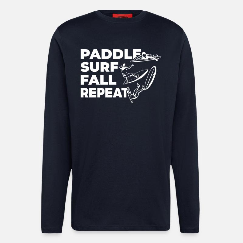 Paddle Surf Fall Repeat - Longsleeve - made by SPREAD  - DARK NAVY
