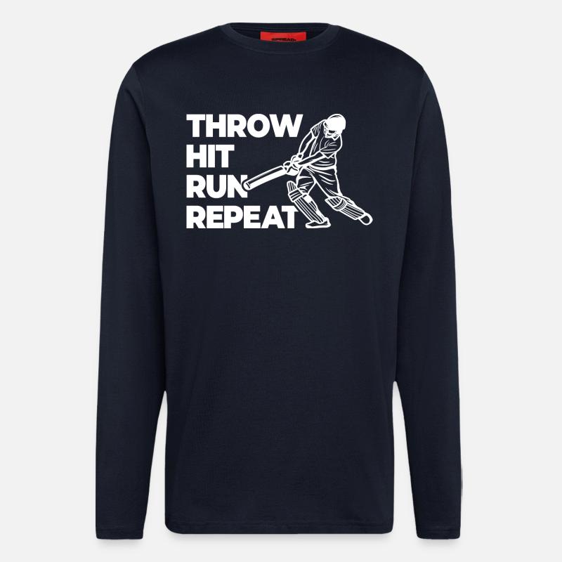 Throwing, hitting, repeating races - Longsleeve - made by SPREAD  - DARK NAVY