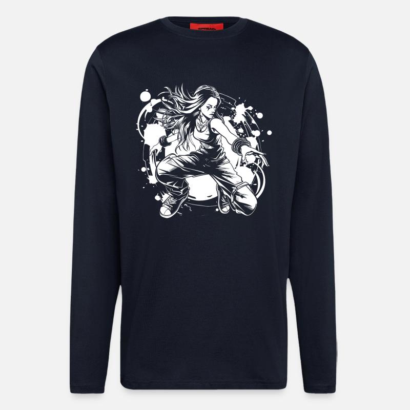 Breakdancer Mädchen - Langarmshirt - made by SPREAD  - DARK NAVY