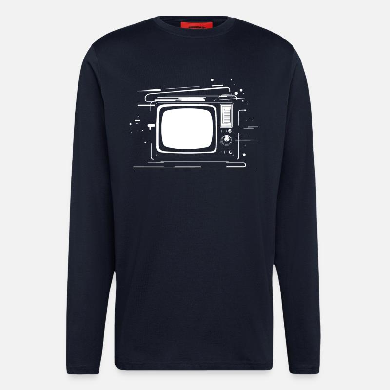 Retro TV - Langarmshirt - made by SPREAD - DARK NAVY