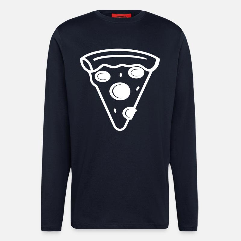 Pizza Slice Line Art - Longsleeve - made by SPREAD  - DARK NAVY