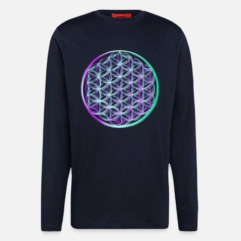 Lebensblume - Langarmshirt - made by SPREAD  - DARK NAVY