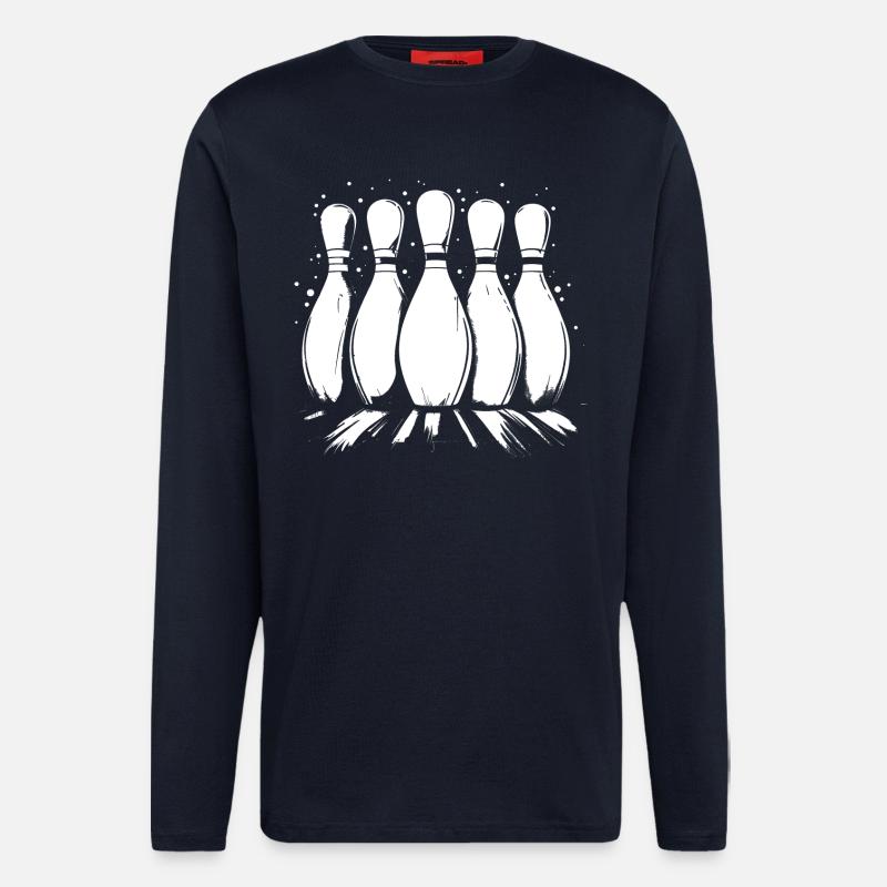 Bowling Pins - Langarmshirt - made by SPREAD  - DARK NAVY