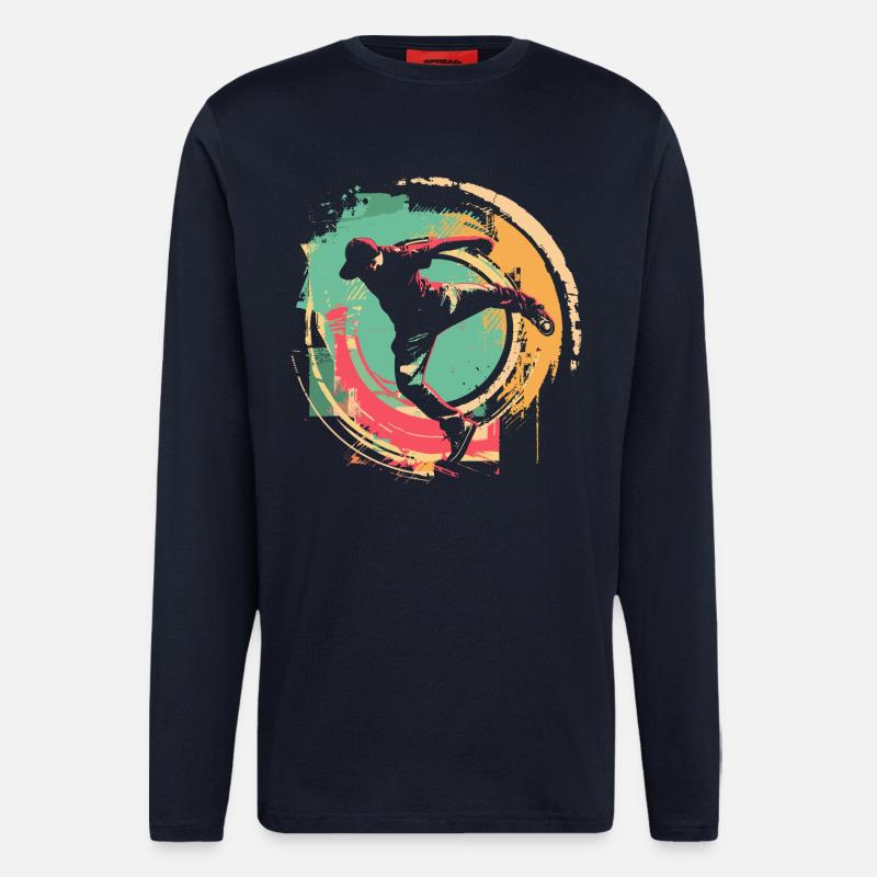 Oldschool B-Boy - Langarmshirt - made by SPREAD  - DARK NAVY