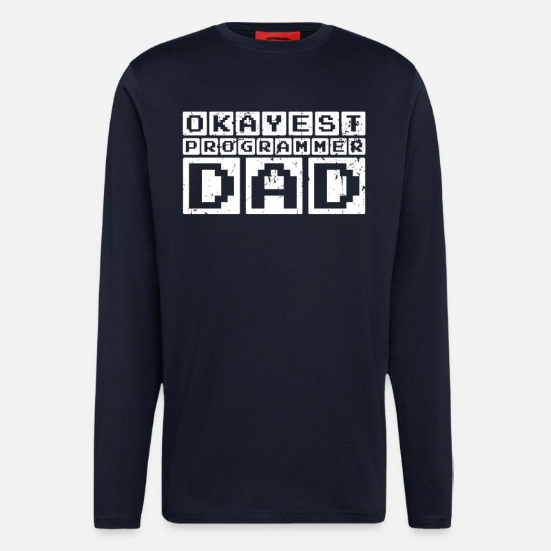 Okayest Programmer Dad - Langarmshirt - made by SPREAD  - DARK NAVY