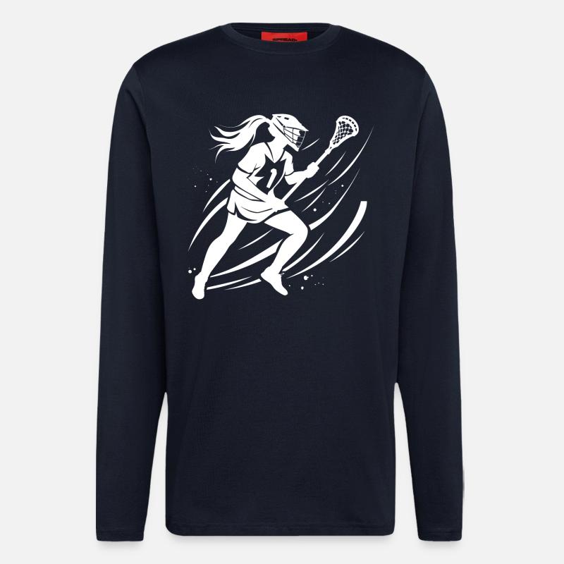 Lacrosse Mädchen - Langarmshirt - made by SPREAD - DARK NAVY
