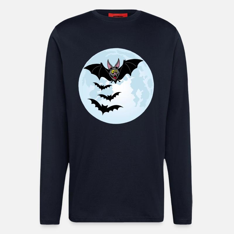 Bats, Vampires and the Moon - Longsleeve - made by SPREAD - DARK NAVY