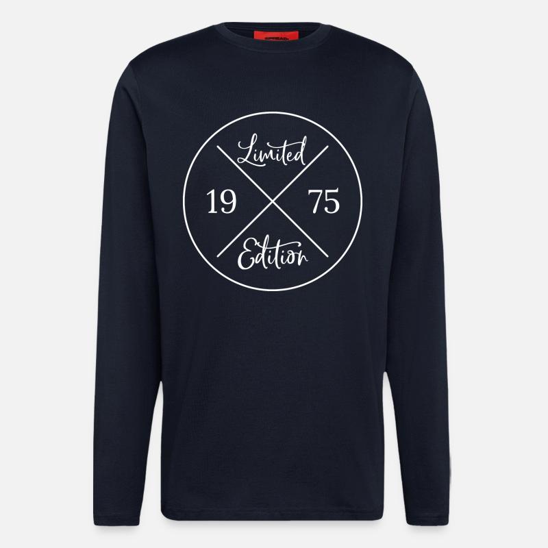 Edition limitée 1975 - Manches longues bio décontracté fabriqué en UE - DARK NAVY