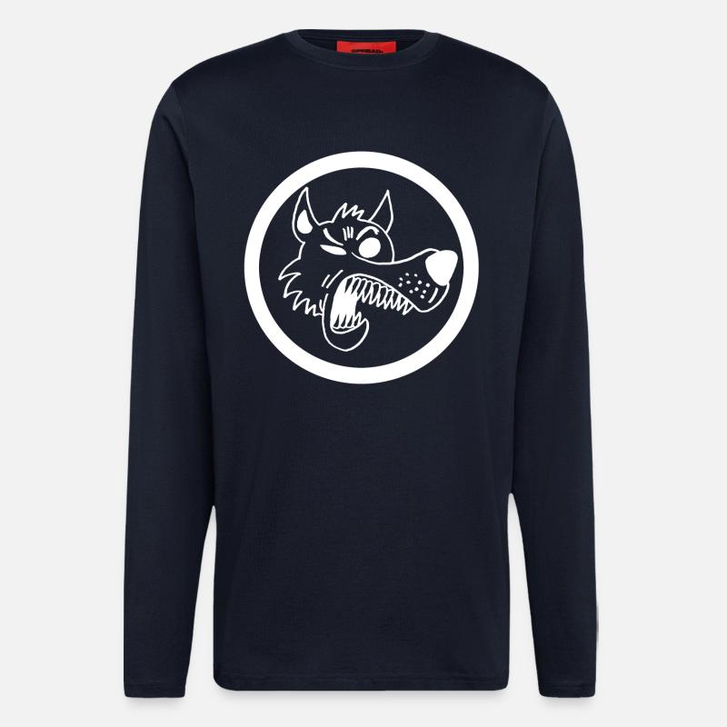 Funny wolf - Longsleeve - made by SPREAD  - DARK NAVY