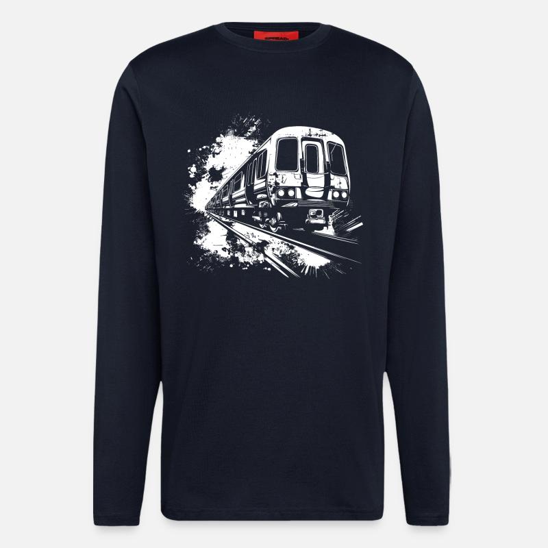 Zug Farbklecks - Langarmshirt - made by SPREAD  - DARK NAVY