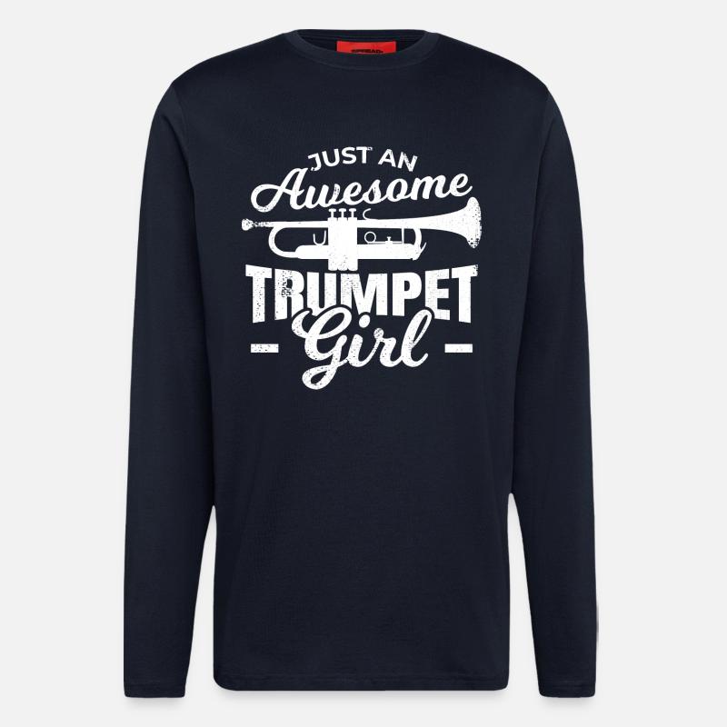 Trompeten Mädchen - Langarmshirt - made by SPREAD  - DARK NAVY