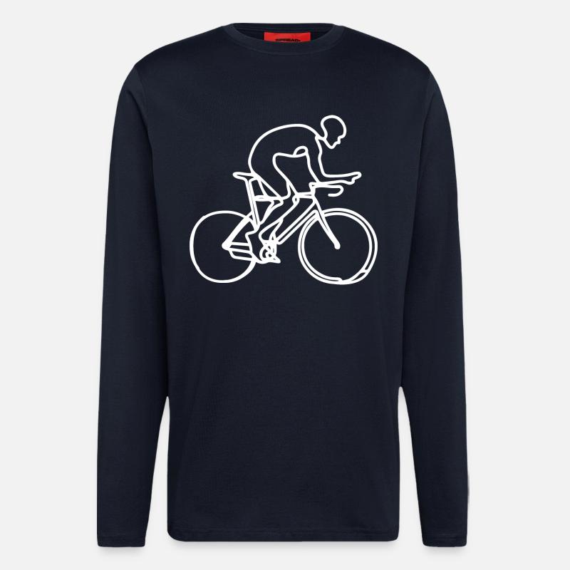 Cyclist Graphic - Longsleeve - made by SPREAD  - DARK NAVY