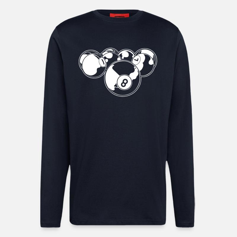 8 Ball Billard - Langarmshirt - made by SPREAD  - DARK NAVY