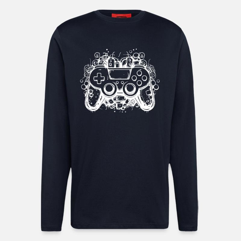 Game Controllers - Longsleeve - made by SPREAD  - DARK NAVY