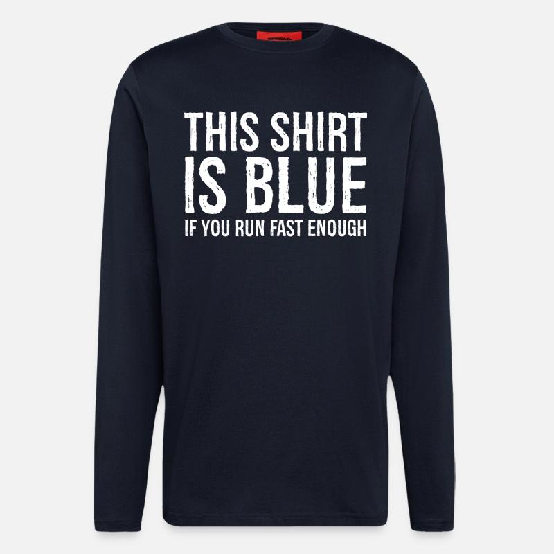 this shirt is blue - Longsleeve - made by SPREAD  - DARK NAVY