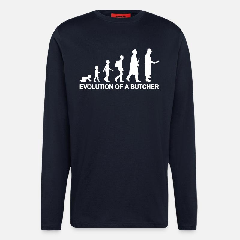 Boucher Evolution - Manches longues bio décontracté fabriqué en UE - DARK NAVY